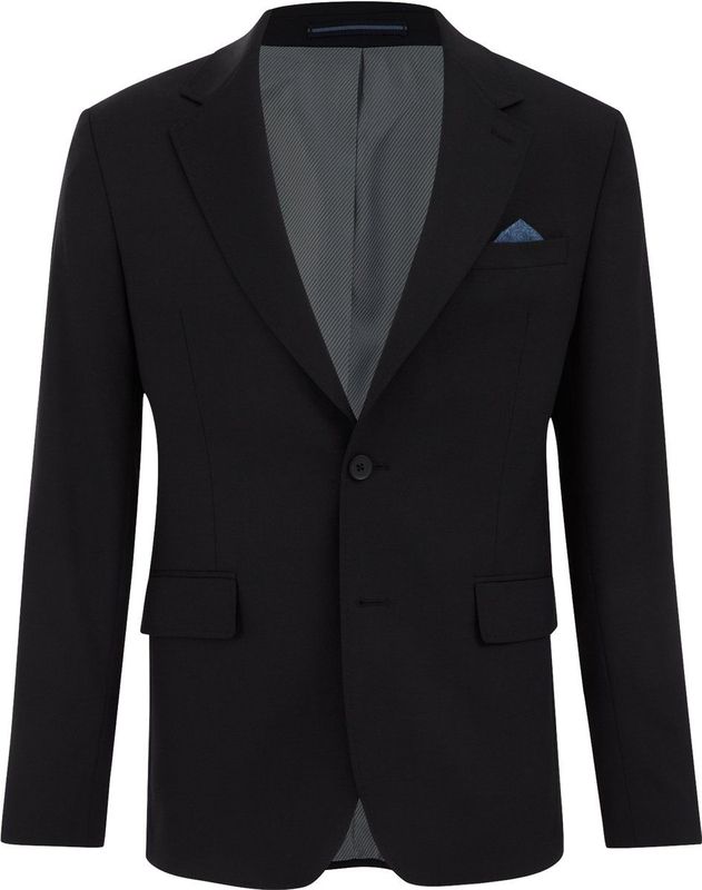 WE Fashion - Slim Fit Blazer - Zwart - Wolmix