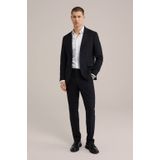 WE Fashion - Heren premium pantalon van wolmix - Slim Fit - Zwart -  Maat: 46