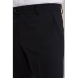 WE Fashion - Heren premium pantalon van wolmix - Slim Fit - Zwart -  Maat: 46
