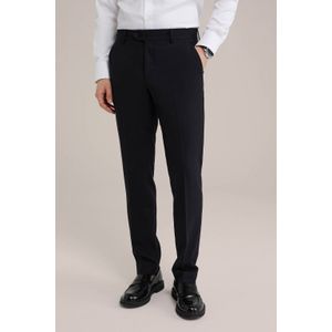 WE Fashion - Heren premium pantalon van wolmix - Slim Fit - Zwart -  Maat: 46