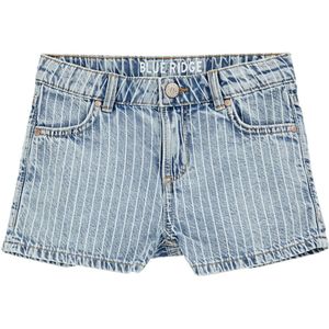 WE Fashion - Meisjes Denim Shirt - Gestreept - Katoenmix