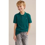WE Fashion - Polo - Donkergroen - Katoen Pique