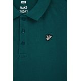 WE Fashion - Polo - Donkergroen - Katoen Pique