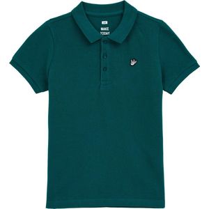 WE Fashion - Polo - Donkergroen - Katoen Pique