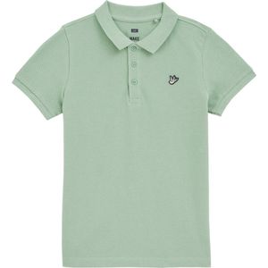 WE Fashion - Jongens polo - Regular fit - Mintgroen - Katoen - Maat: 170/176