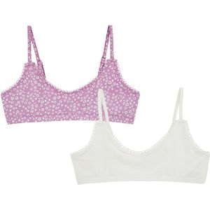 WE Fashion BH 'Meisje'  donkerblauw / lila / wit