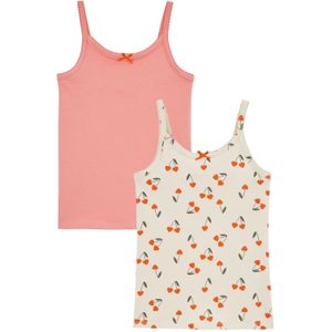 WE Fashion Top  ecru / olijfgroen / donkeroranje / framboos