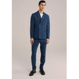 WE Fashion - Slim Fit Blazer - Donkerblauw - Linnenmix