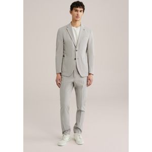 WE Fashion - Heren Slim fit blazer van seersucker - Slim Fit - Lichtgrijs - Katoen - Maat: 44