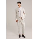 Van Gils - Slim Fit Blazer - Beige - Katoen