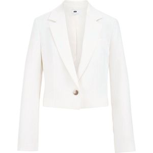 WE Fashion - Cropped Blazer - Wit - Regular Fit