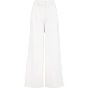WE Fashion Dames Wide Leg Pantalon - Steekzakken en Rits Sluiting