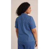 WE Fashion - Curve - Denim Blouse - 100% Katoen