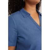 WE Fashion - Curve - Denim Blouse - 100% Katoen