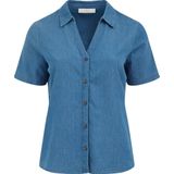 WE Fashion - Curve - Denim Blouse - 100% Katoen