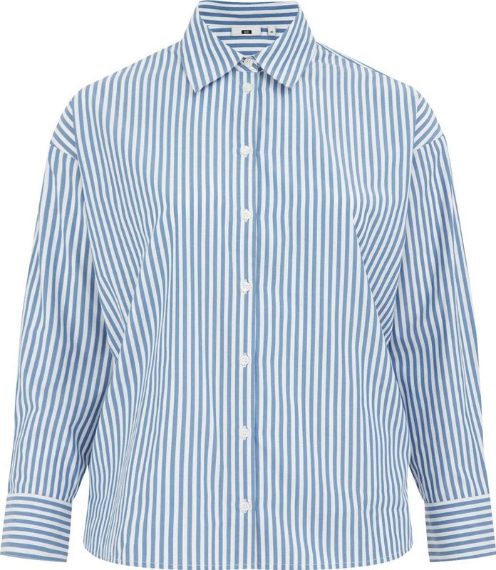 WE Fashion - Blouse - Knoopsluiting - Polyester en Katoen - Lange Mouwen
