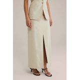 WE Fashion - Maxi Rok - Beige - Linnen