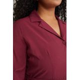 Jurk - V-hals - Lange Mouwen - Knoopsluiting - Ceintuur - Steekzakken