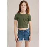 WE Fashion - T-shirt - Donkergroen