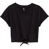 WE Fashion - Shirt - Zwart - Kwartmouw - Normale Pasvorm