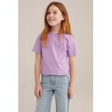 WE Fashion - Meisjes Cropped T-shirt - 2-pack - Wit - Katoen