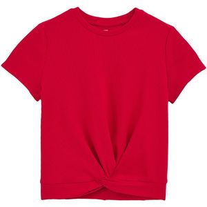 WE Fashion Meisjes T-shirt met knoopdetail