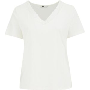 WE Fashion - T-shirt - Katoen - V-hals - Dames - Korte Mouwen