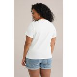 WE Fashion - T-shirt - Ronde Hals - Katoen - Dames