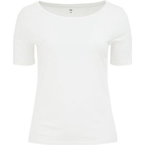 WE Fashion - Curve T-shirt - Wit - Katoen - Korte Mouwen