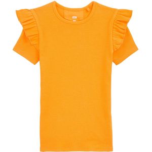 WE Fashion - T-shirt - Oranje - Stretchmateriaal - Ronde Hals