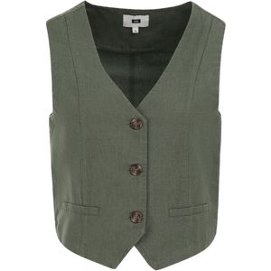 Gilet - Effen - Linnen - Normale Pasvorm