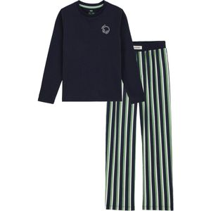 WE Fashion - Pyjama Set - Blauw - 100% Katoen