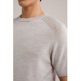 T-shirt - Merinowol - Ronde Hals - Korte Mouwen - Zwart