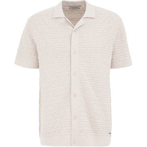 Van Gils casual overhemd fijn gebreid taupe