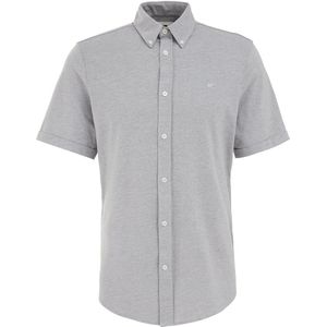 Fundamentals - Slim Fit - Overhemd - Lichtgrijs gemeleerd - Katoen