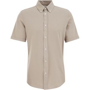 WE Fashion - Overhemd - Cappuccino - Slim Fit - Katoen - Kwartmouw