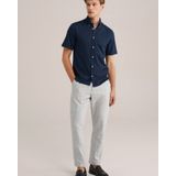 WE Fashion - Slim Fit Overhemd - Katoen Polyester - Korte Mouwen - Button Down Kraag