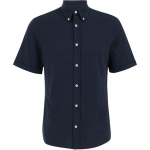 WE Fashion - Slim Fit Overhemd - Katoen Polyester - Korte Mouwen - Button Down Kraag