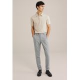 WE Fashion - Regular Fit - Fijngebreide Polo - Beige - Katoen
