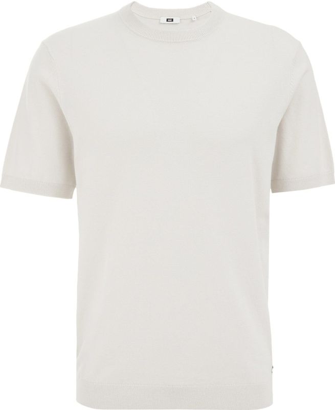 WE Fashion - T-shirt - Wit - Fijn Gebreid
