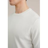 WE Fashion - T-shirt - Wit - Fijn Gebreid - Korte Mouwen