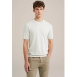 WE Fashion - T-shirt - Wit - Fijn Gebreid - Korte Mouwen