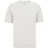 WE Fashion - T-shirt - Wit - Fijn Gebreid - Korte Mouwen