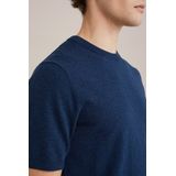 WE Fashion - T-shirt - Donkerblauw - Fijn Gebreid