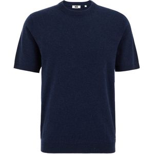 WE Fashion - T-shirt - Donkerblauw - Fijn Gebreid