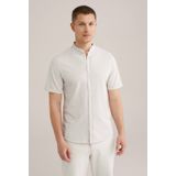 Overhemd - Katoenmix - Kreukvrij - Moderne Mao-kraag - Korte Mouwen