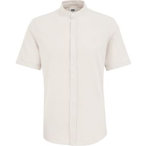 Overhemd - Katoenmix - Kreukvrij - Moderne Mao-kraag - Korte Mouwen