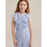 WE Fashion - Meisjes Jumpsuit - Regular Fit - Pastelblauw - 100% Gerecycled Polyester