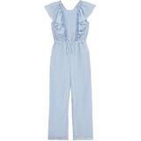 WE Fashion - Meisjes Jumpsuit - Regular Fit - Pastelblauw - 100% Gerecycled Polyester