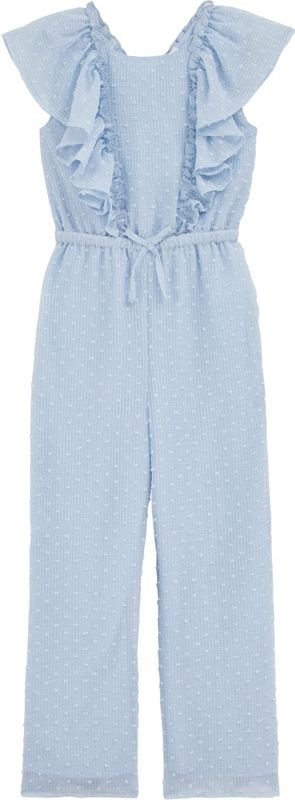 WE Fashion - Meisjes Jumpsuit - Regular Fit - Pastelblauw - 100% Gerecycled Polyester